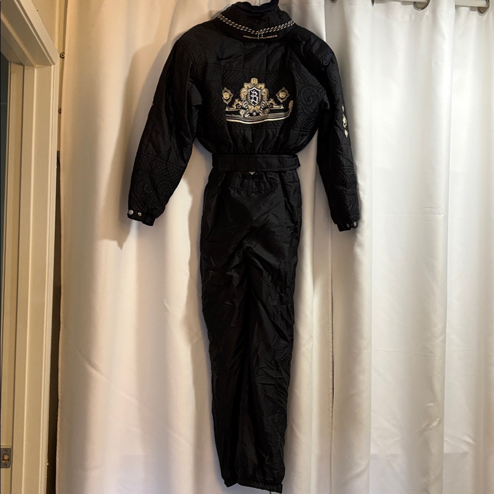 BOGNER VINTAGE 1990’s SNOW SKI ONE PIECE. Embroidered & Quilted. Bogner Logo